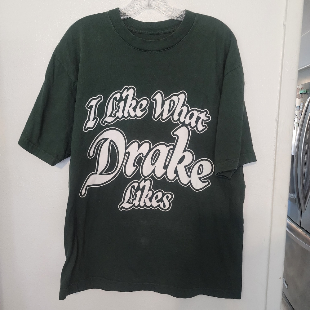 Drake Related Green Graphic Tee - I Like What Drake Likes